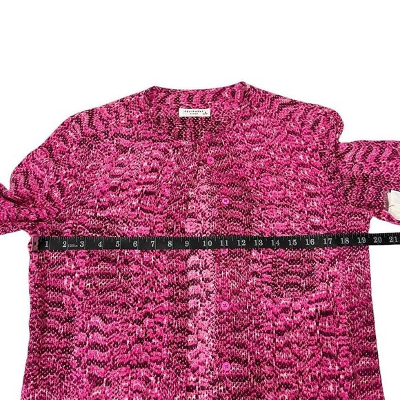 Equipment New w Tags ! Silk Magenta Snakeskin Buttoned Tunic Blouse XSmall - Picture 9 of 12